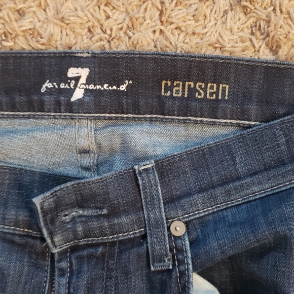 7 FOR ALL MANKIND CARSEN JEANS SZ 31/29 - Picture 5 of 8